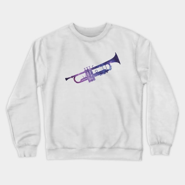 Space Trumpet Crewneck Sweatshirt by designed2teach